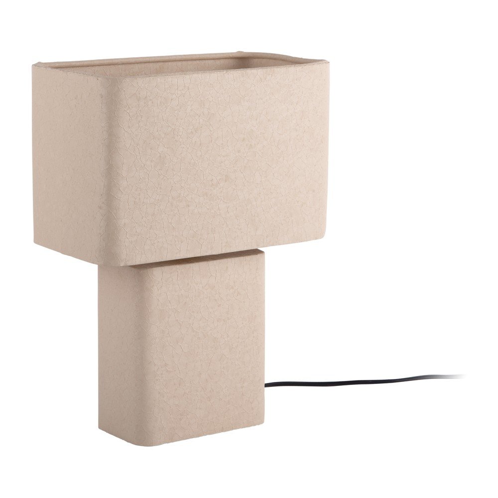 E-shop Béžová kovová stolová lampa (výška 33 cm) Boaz Recto – Leitmotiv