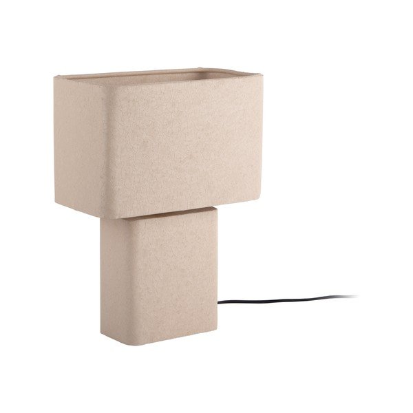 Béžová kovová stolová lampa (výška  33 cm) Boaz Recto – Leitmotiv