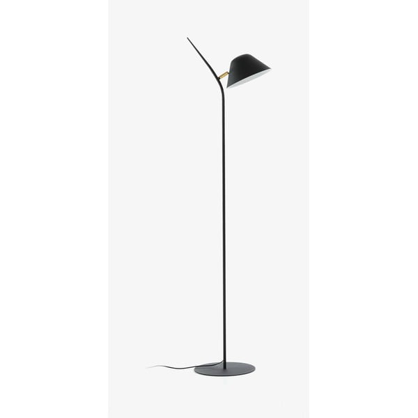 Čierna stojacia lampa s kovovým tienidlom (výška 152 cm) Aurelia – Kave Home-image-3