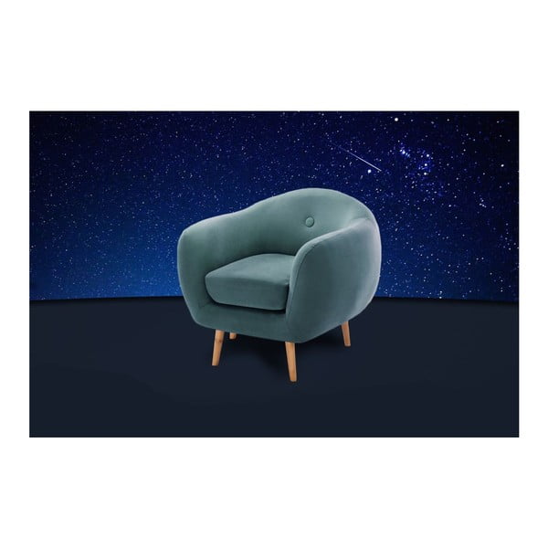 Tyrkysové kreslo Scandi by Stella Cadente Maison-image-3