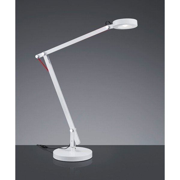 Biela LED stolová lampa s ohýbateľnou konštrukciou (výška  90 cm) Amsterdam – Trio-image-1