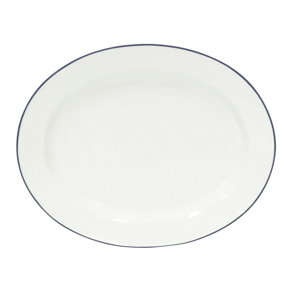 Biely oválny tanier z kameniny Costa Nova Beja, ⌀ 40 cm