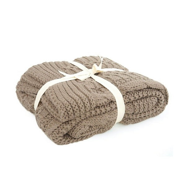 Svetlohnedá deka Homemania Teta, 170 × 130 cm-image-1