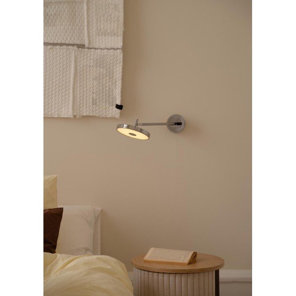 LED nástenné svietidlo s ohýbateľnou konštrukciou/so stmievačom do zásuvky v lesklej striebornej farbe ø 15 cm Asteria Wall Long – UMAGE-image-4