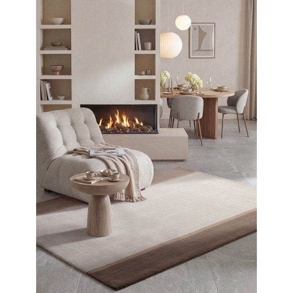 Hnedý/krémovobiely vlnený koberec 120x170 cm Rowan – Villeroy&Boch-image-4