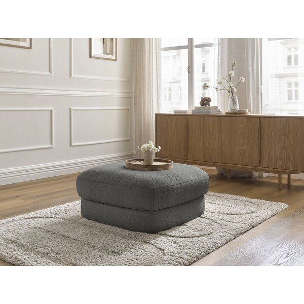 Tmavosivá podnožka z textílie buklé Leonore – Bobochic Paris-image-3