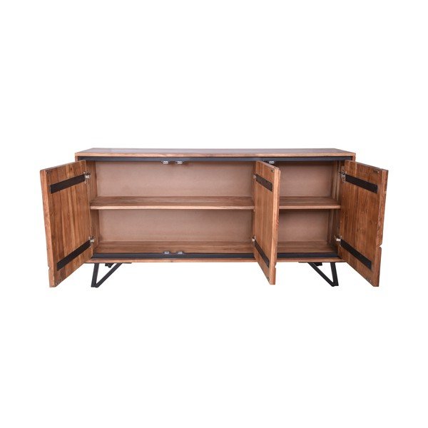 Komoda z masívu akácie v prírodnej farbe 150x76x40 cm Ambala – Interia Home & Living-image-3
