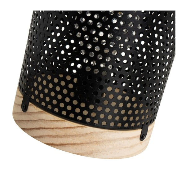 Čierna stolová lampa s kovovým tienidlom (výška 20 cm) – Casa Selección-image-4