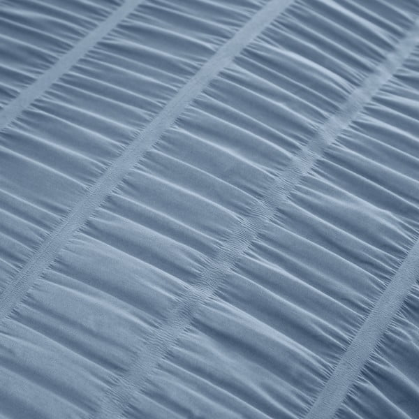 Modré krepové obliečky na dvojlôžko/predĺžené 230x220 cm Seersucker – Catherine Lansfield-image-4