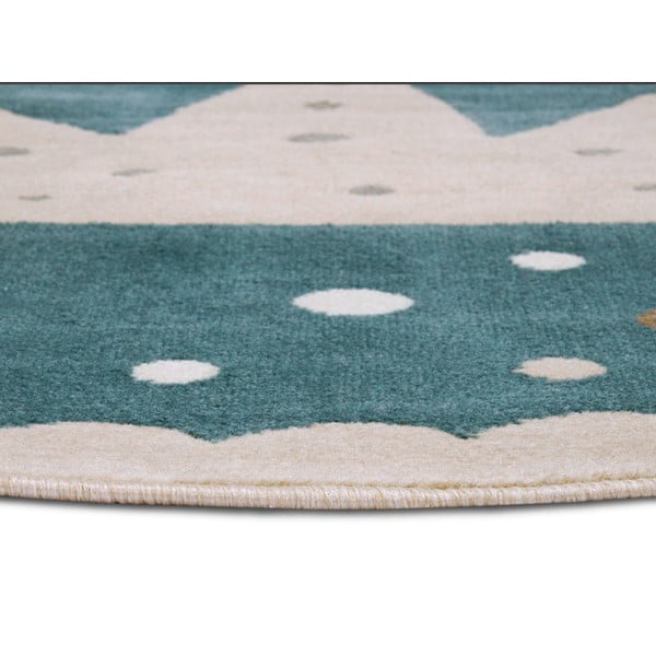 Modrý detský koberec ø 100 cm Crown – Hanse Home-image-2
