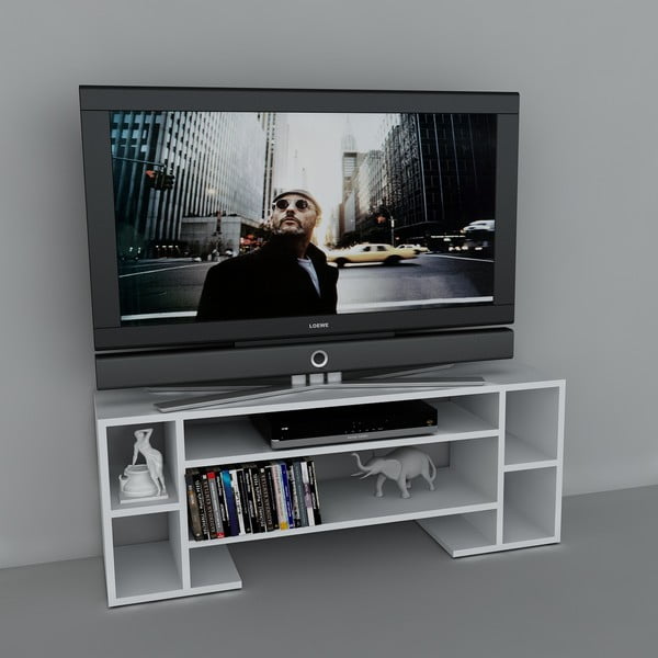 Stolík na televízor Romio White, 29,5x120x45,6 cm