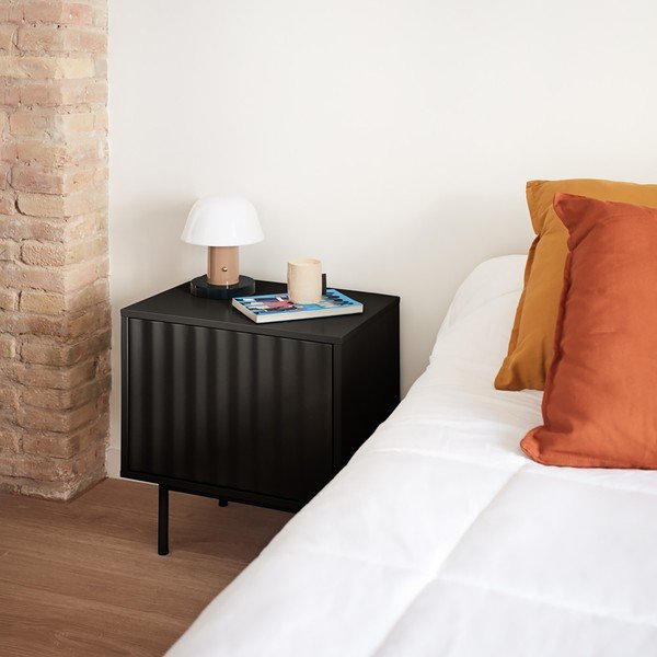 Čierny matný nočný stolík Sierra – Teulat-image-1