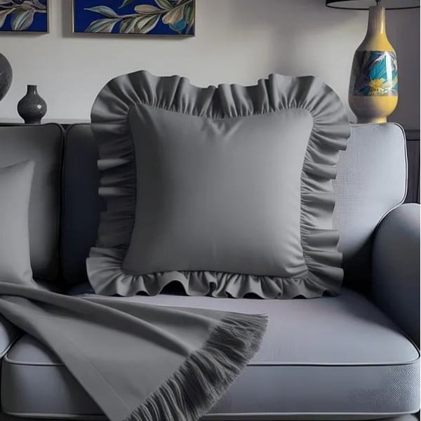 Obliečka na vankúš s prímesou bavlny 40x40 cm Ruffled – Mila Home-image-4