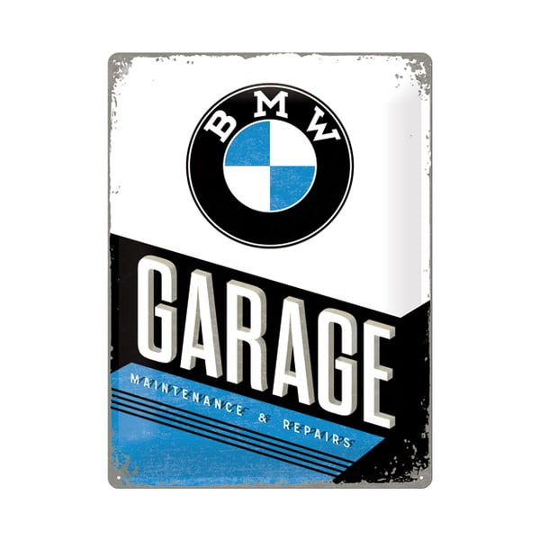 Plechová ceduľa BMW Garage, 30x40 cm