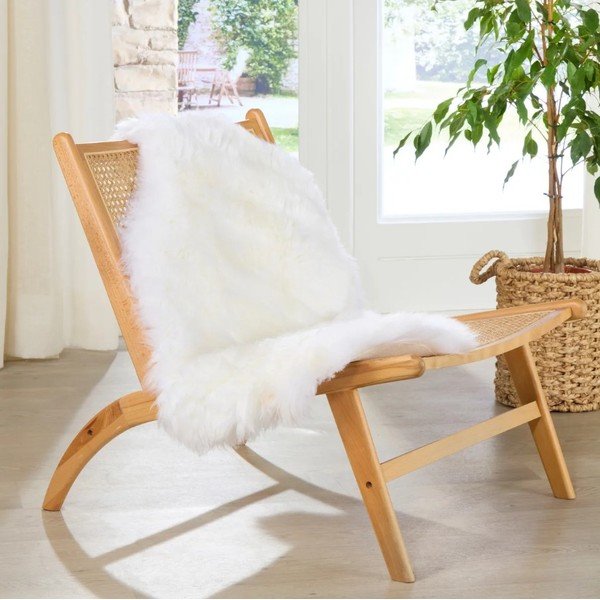 Biela ovčia kožušina Native Natural Sheep, 100 × 60 cm-image-2