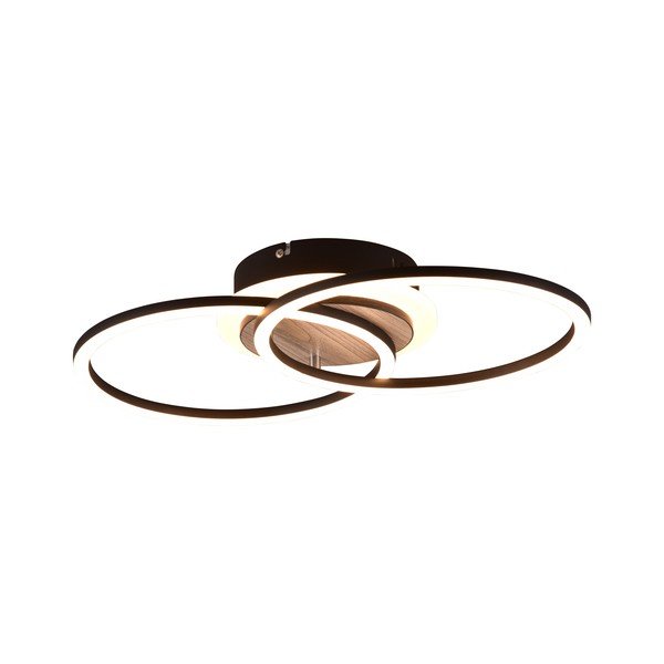 Čierno-hnedé LED stmievateľné stropné svietidlo 28x46 cm Giro – Reality-image-1