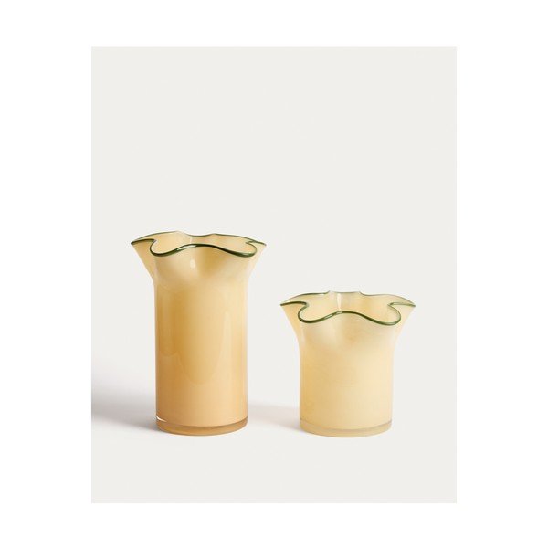Žltá sklenená váza (výška  19,5 cm) Endasi – Kave Home-image-3