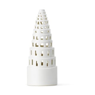 Biely keramický vianočný svietnik Kähler Design Lighthouse, ø 9 cm