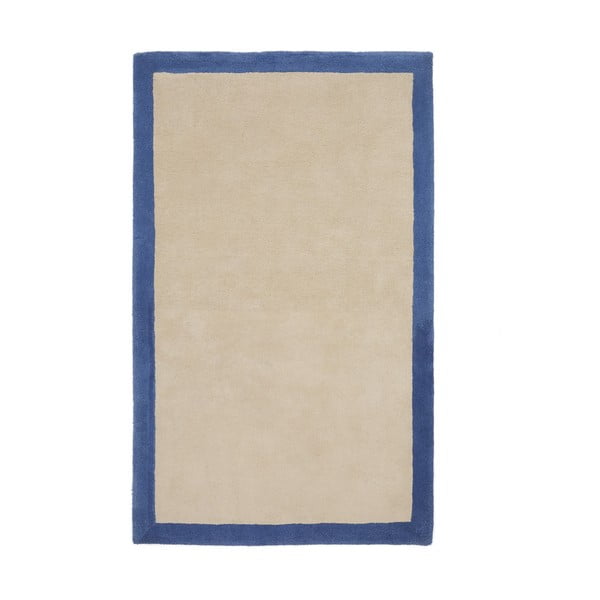 Modro-béžový bavlnený koberec 90x150 cm Nalim – Kave Home