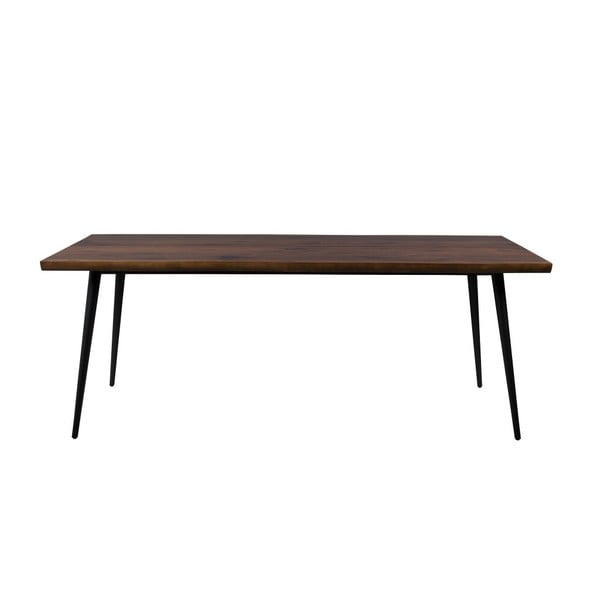 Jedálenský stôl s čiernymi oceľovými nohami Dutchbone Alagon Land, 200 x 90 cm