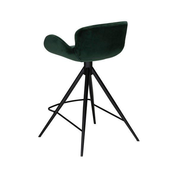 Tmavozelená barová stolička DAN–FORM Denmark Gaia Velvet, výška 87 cm-image-2