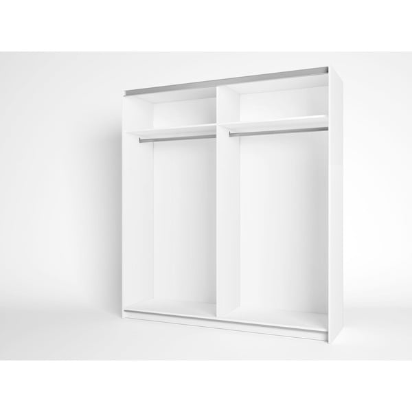 Biela šatníková skriňa v dekore duba s posuvnými dverami 182x200 cm Sahara - Marckeric-image-1