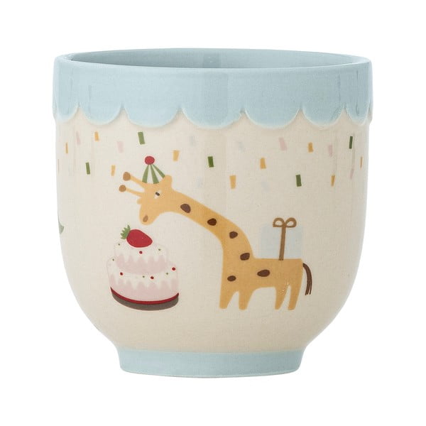 Modrý/krémový detský hrnček z kameniny 150 ml Celebrate – Bloomingville Mini