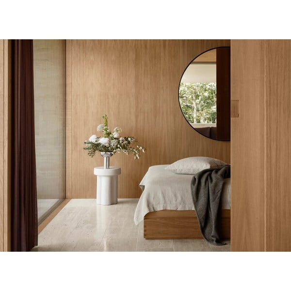 Nástenné zrkadlo s dreveným rámom ø 110 cm Miro – Blomus-image-1