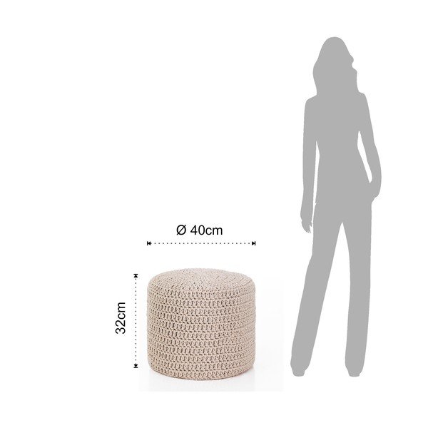 Krémový puf Tomasucci Choose, ø 40 cm-image-2