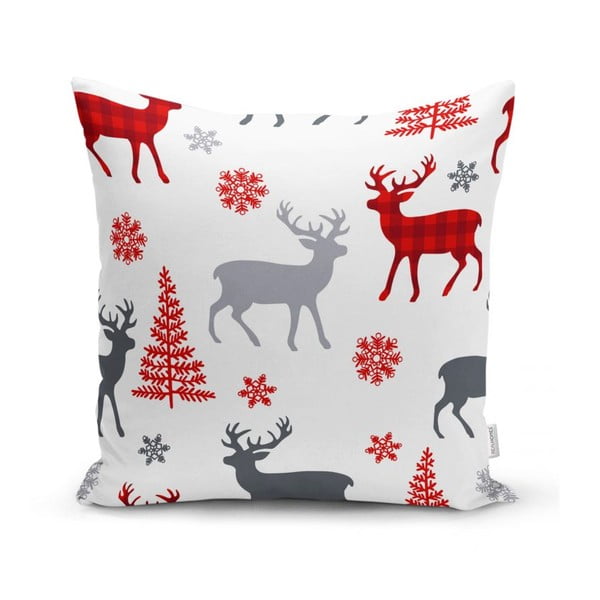 Súprava 4 vianočných obliečok na vankúš a behúň na stôl Minimalist Cushion Covers Christmas Ornaments-image-3