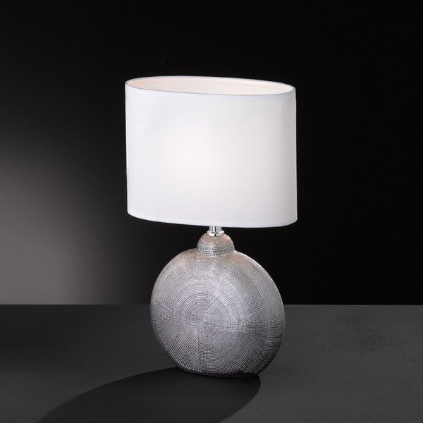 Biela stolová lampa Fischer & Honsel Foro, výška 36 cm-image-2