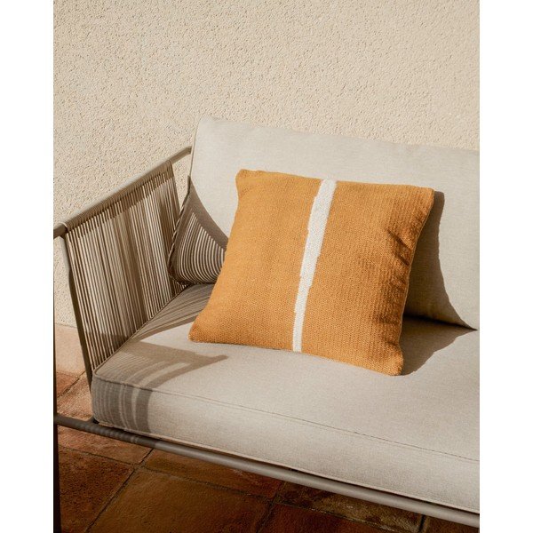 Béžová čalúnená záhradná pohovka Zivia – Kave Home-image-3
