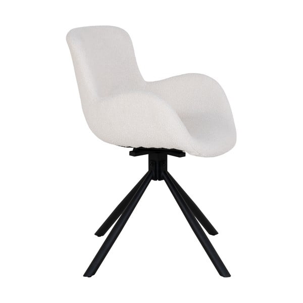 Biele čalúnené jedálenské kreslá v súprave s podrúčkami 2 ks Amorim – House Nordic-image-4