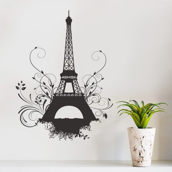 Dekoratívna samolepka na stenu Eiffel