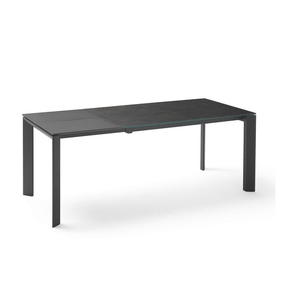 Čierny rozkladací jedálenský stôl sømcasa Lisa, dĺžka 140/200 cm