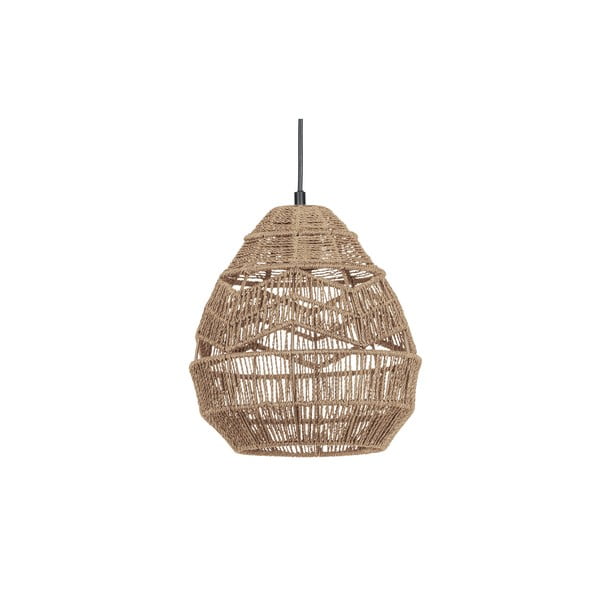 Závesné svietidlo v prírodnej farbe s tienidlom z papierového výpletu ø 25 cm Adelaide – WOOOD