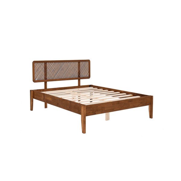 Jednolôžková posteľ zo smrekového dreva s roštom v tmavohnedo-prírodnej farbe 90x200 cm Izabelya – Kalune Design