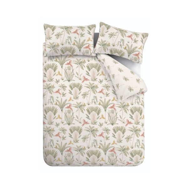 Béžové obliečky na dvojlôžko 200x200 cm Paradiso Palm – Catherine Lansfield