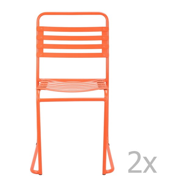 Sada 2 oranžových stoličiek Red Cartel Park