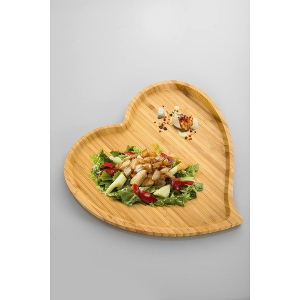 Bambusový servírovací podnos Bambum Amor, 27 cm-image-1