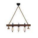 Drevené stropné závesné svietidlo Demir, 3 žiarovky