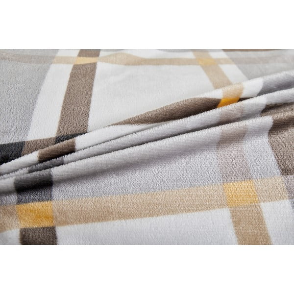 Sivo-hnedé obliečky na jednolôžko z mikroplyšu 140x200 cm – My House-image-3