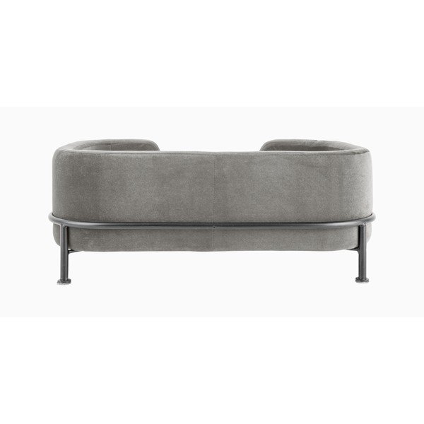Sivý zamatový pelech pre domácich miláčikov 42x63 cm Puffed – Leitmotiv-image-4