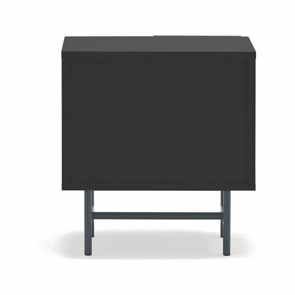 Čierny/antracitový matný nočný stolík s poličkami Nube – Teulat-image-4