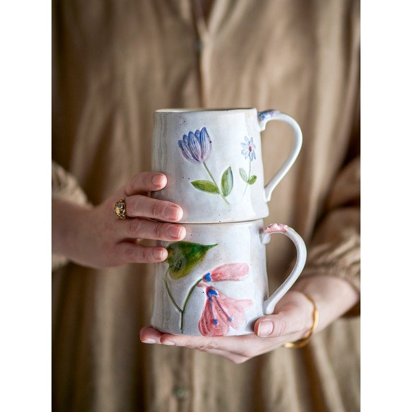 Krémové keramické hrnčeky v súprave 2 ks 430 ml Camilla – Bloomingville-image-4