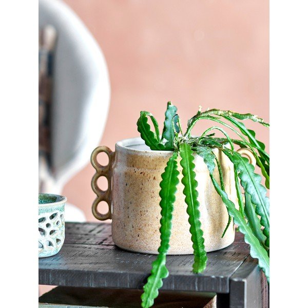 Kameninový ručne maľovaný obal na kvetináč ø 15 cm Souri – Bloomingville-image-1