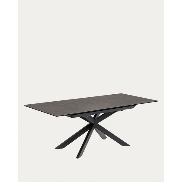 Rozkladací jedálenský stôl s prídavnou doskou s keramickou doskou 90x160 cm Atminda – Kave Home-image-3