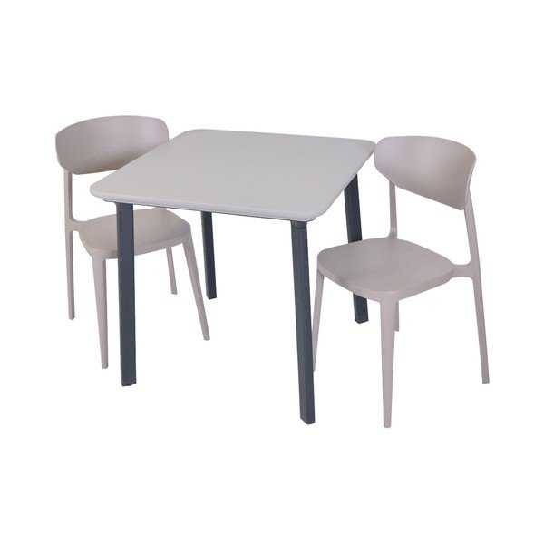 Svetlohnedá plastová záhradná stolička Mare – Rojaplast-image-1