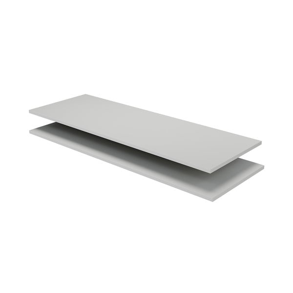 Svetlosivá prídavná police 2 ks z borovicového dreva Organize – WOOOD-image-2