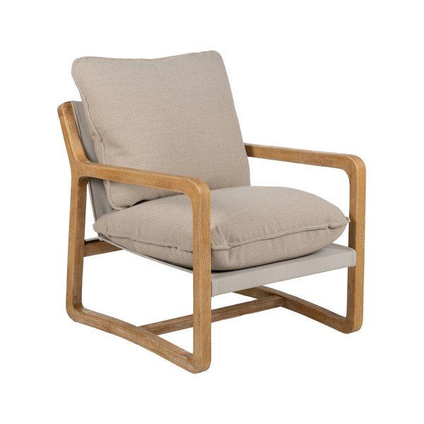 Kreslo v béžovej a prírodnej farbe – Ixia